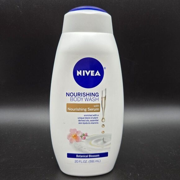 2-Pack NIVEA Botanical Blossom Nourishing Body Wash 20 fl oz with Serum New - Picture 4 of 4